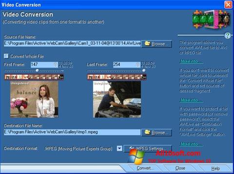 Screenshot Active WebCam Windows 10