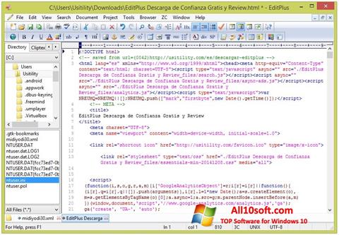 Screenshot EditPlus Windows 10