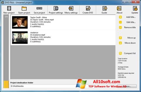 Screenshot DVD Flick Windows 10