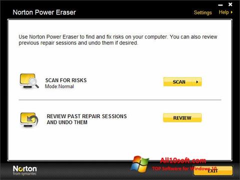Screenshot Norton Power Eraser Windows 10