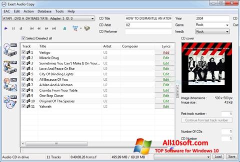 Screenshot Exact Audio Copy Windows 10