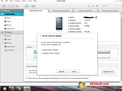 Screenshot LG PC Suite Windows 10