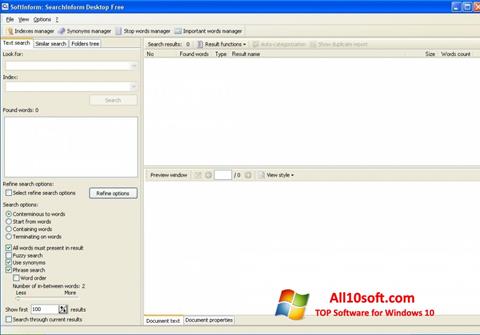 Screenshot SearchInform Windows 10