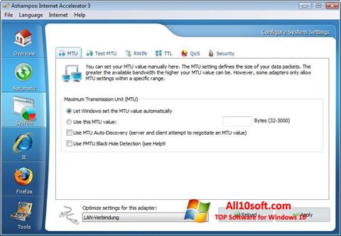 Screenshot Ashampoo Internet Accelerator Windows 10