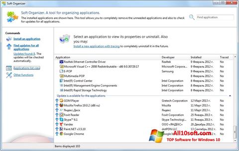 Screenshot Soft Organizer Windows 10
