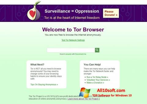 Screenshot Tor Windows 10