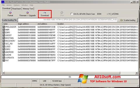 Screenshot FlashTool Windows 10