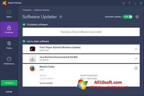 Screenshot Avast Premier Windows 10
