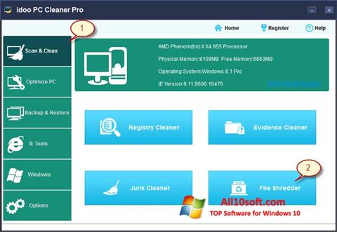 Screenshot PC Cleaner Windows 10