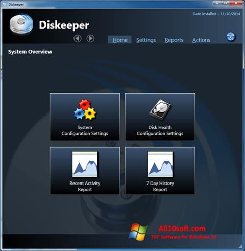 Screenshot Diskeeper Windows 10