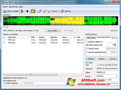 Screenshot MP3 Cutter Windows 10