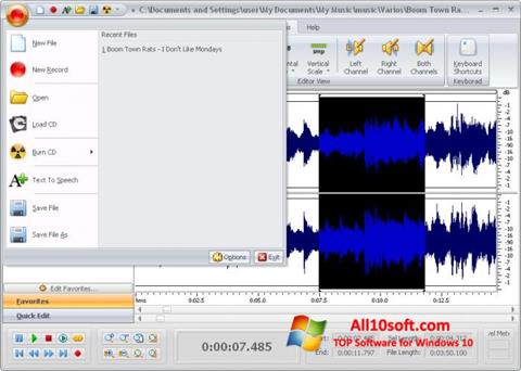 Screenshot Free Audio Editor Windows 10