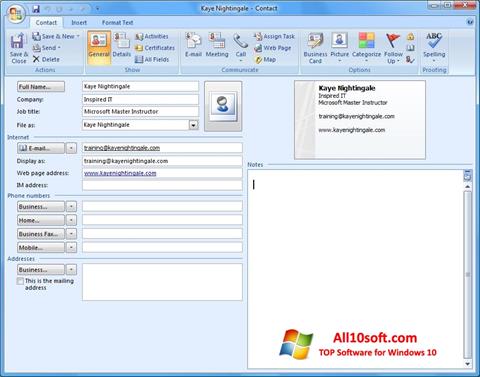 Screenshot Microsoft Outlook Windows 10