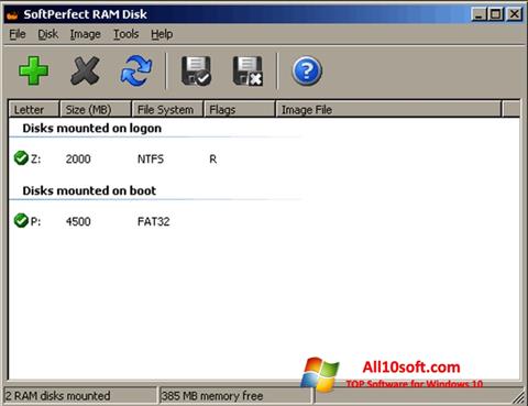 Screenshot SoftPerfect RAM Disk Windows 10
