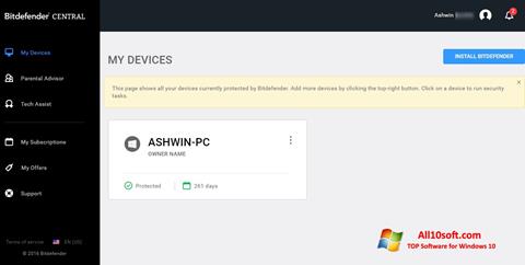 Screenshot Bitdefender Windows 10